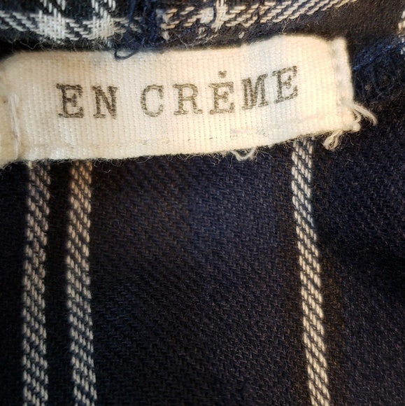 En Creme plaid fringe kimono medium - Picture 4 of 6